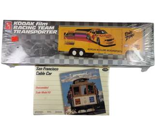 AMT Kodak Film Racing Team Transport Model Kit Testors Cable Car Kit