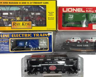 O27 Vehicle Carrier Train Cars Rail King K-Line Lionel Menards