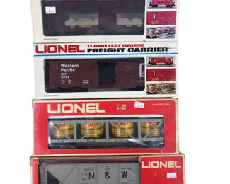 O27 LOT 4 Lionel Train Cars 6-9349 9452 9113 9132 Box Hopper