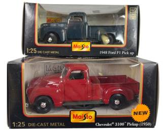 Diecast Metal Maisto 1:25 Chevrolet 3100 Pickup Ford F1 Pickup