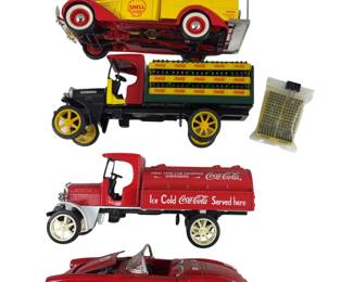 Diecast Shell Coca Cola Bank Coke Bottle Trucks Corvette