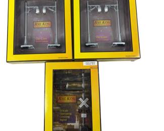 Scenery LOT 3 Rail King 1095 Street Light Poles 11010 Operating Crossing Signal