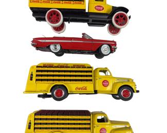 Diecast Metal Coca Cola Coke Bottle Trucks Convertible Car Bank