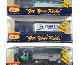 Diecast Route 66 Get Your Kicks Trucks 1:43 Semi Tractor Trailer