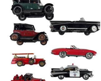 Diecast Metal Vintage Cars Automobiles Vehicles Fire Trucks