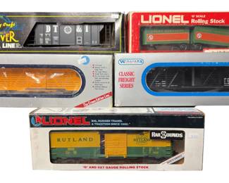 O LOT 5 Train Cars Lionel Williams Weaver in Boxes