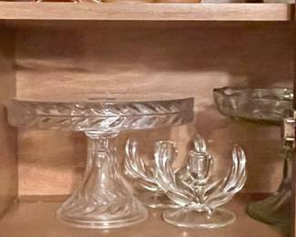 VINTAGE GLASSWARE, AVOCADO GREEN GLASS