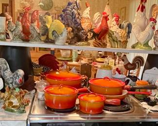CHICKENS GALORE……, ENAMELWARE DESCOWARE-BELGIUM COOKWARE SET