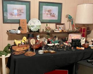 DUCK DECOR-FIGURINES, PRINTS, WALL DECOR, 8 TRACK TAPES