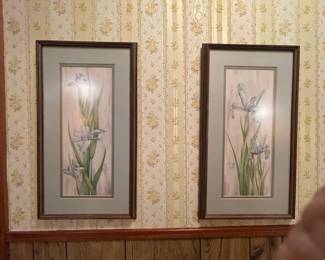 SIGNED/NUMBERED FRAMED FLORAL PRINTS BY CARMEL FORET