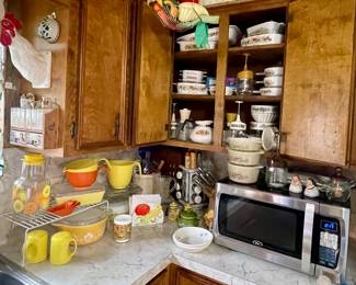 VINTAGE PYREX, CORNING WARE AND MORE, OSTER MICROWAVE