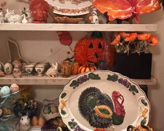 FALL AND THANKSGIVING DECOR, TURKEY PLATTERS
