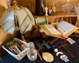 BIBLES, PRAYER BOOKS, CRUCIFIXES, PRAYER CARDS