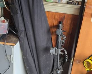 EZ up tent in rolling bag, and a bike carrier 