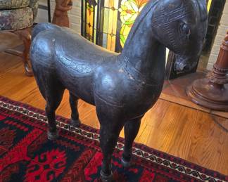 awesome hand carved large horse 3ft tall 