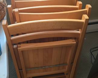nice folding chairs 2 sets of four available