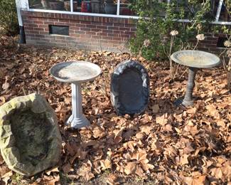 Bird baths and more.