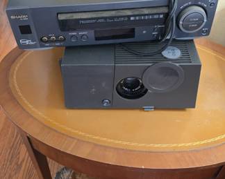 projector and vhs tape player 