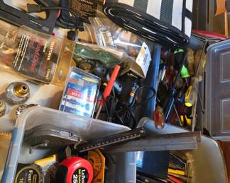 Lots of miscellaneous garage items. And tools.