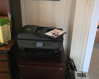 printer and file cabinet 