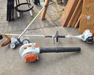 Stihl weed, eater and blower. Both run and work. Great.