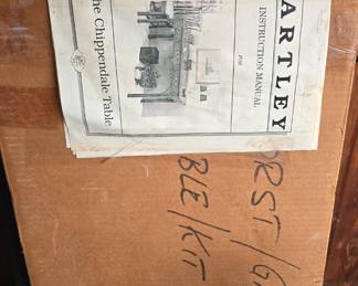 Chippendale Table Kit. New old stock.