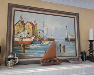 signed framed art and other decor 