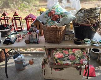 Lots of terra cotta planters, ceramic planters. And more.