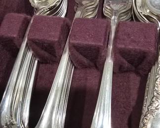 sterling silver flatware set 