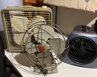 Vintage GE Fan; Vintage Metal Box Fan; Bionare Heater