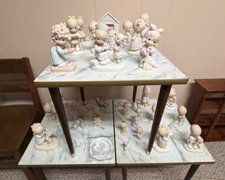 Precious Moments; MCM Style Stacking Tables