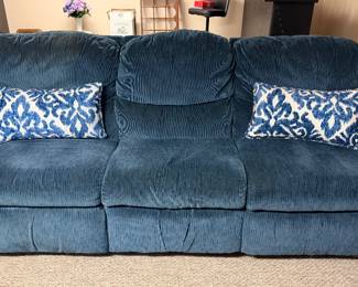 Flexsteel  Blue Reclining Couch