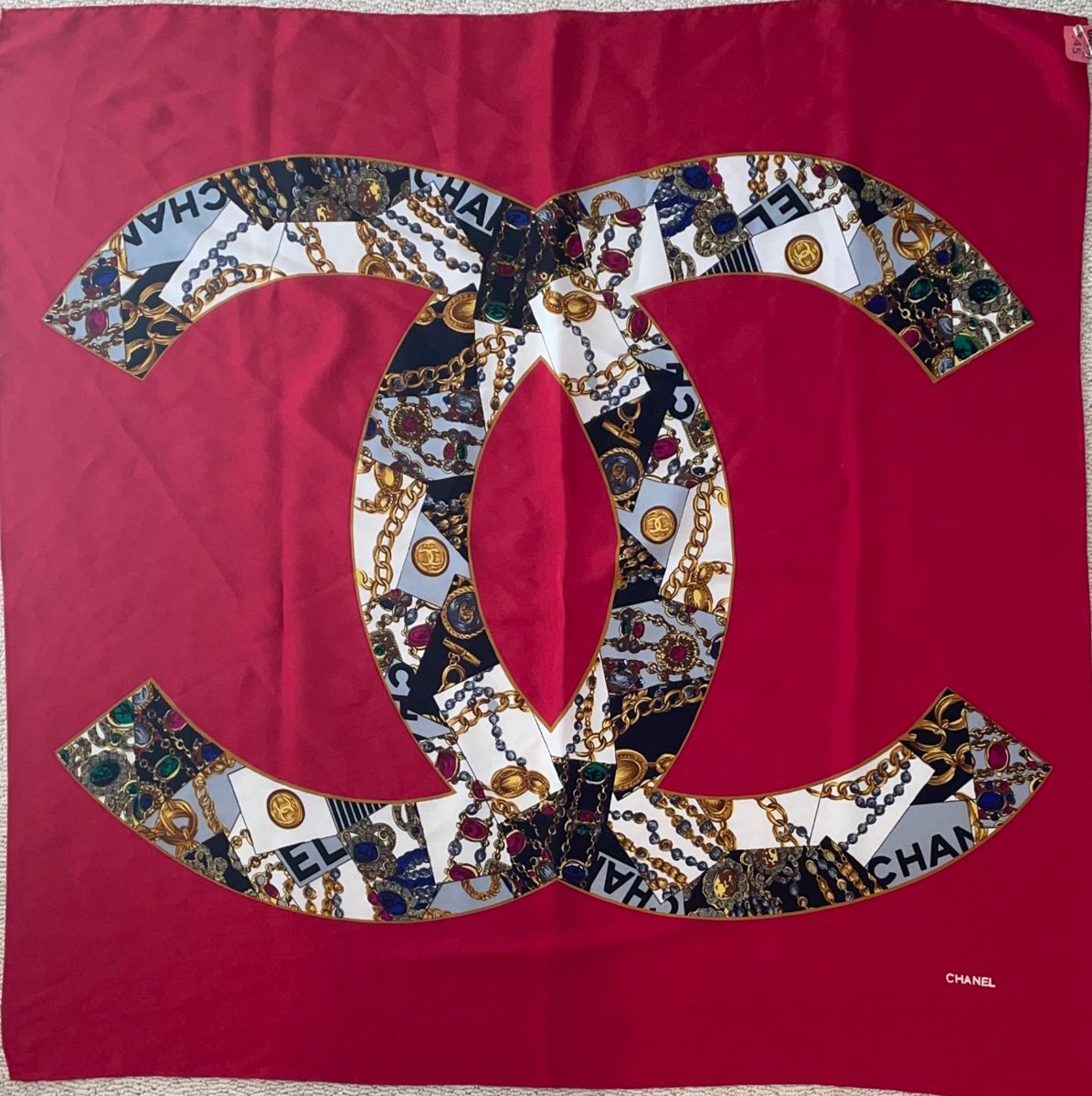 Chanel silk scarf