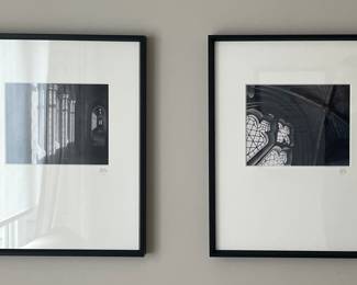 Architectural framed prints signed 