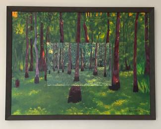 Framed painting signed Lucia Cifaratti