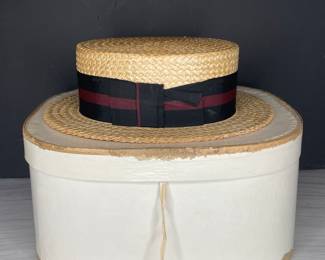 Earl N. Levitt boater hat vintage 