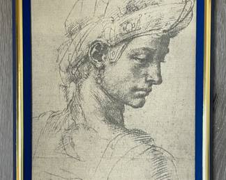 Framed print of Michelangelo's Ideal Head