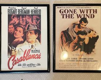 Vtg framed movie posters 