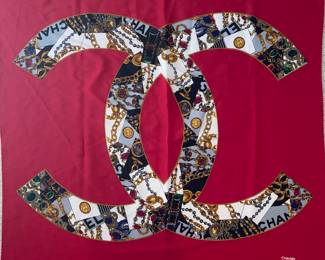 Chanel silk scarf 