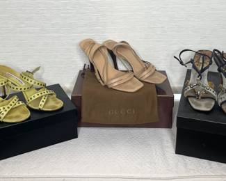 Prada, Gucci, & Manolo Blahik heels 