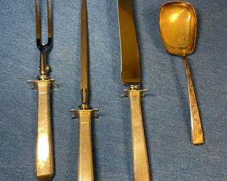 Monogrammed Sterling Silver Serving And Carving Set
