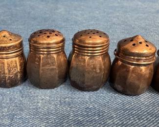 Sterling Silver Set Of Miniature SaltPepper Shakers