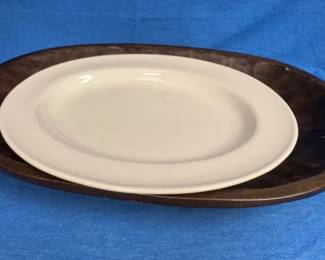 Wooden Dough Bowl Candle tray Serving Platter