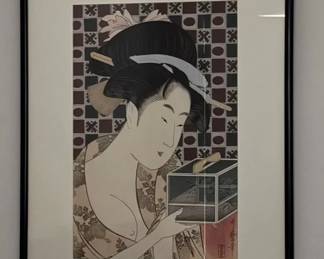 Insect Cage By Artist Kitagawa Utamaro