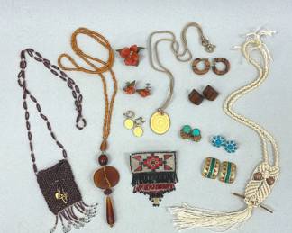 Leather, Bead And Crafted Costume Jewelry