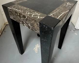 Black And Grey Granite Side Table