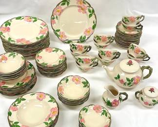 Franciscan Desert Rose Plates, Bowls And Tea Set