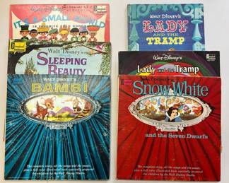 Walt Disney LP Record Albums and Lady and the Tramp Big Golden Book