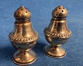 Vintage Sterling Silver Salt Shaker Set