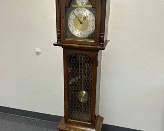 Ridgeway grandfather clock with a Tempus Fugit dial